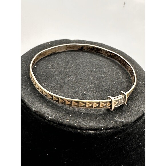 Antique Vintage Sterling Silver Infant Baby Bracelet Anklet Adjustable - Picture 6 of 9